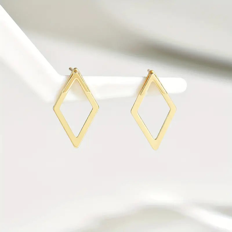 Minimalist Geometric Line Stud Earrings